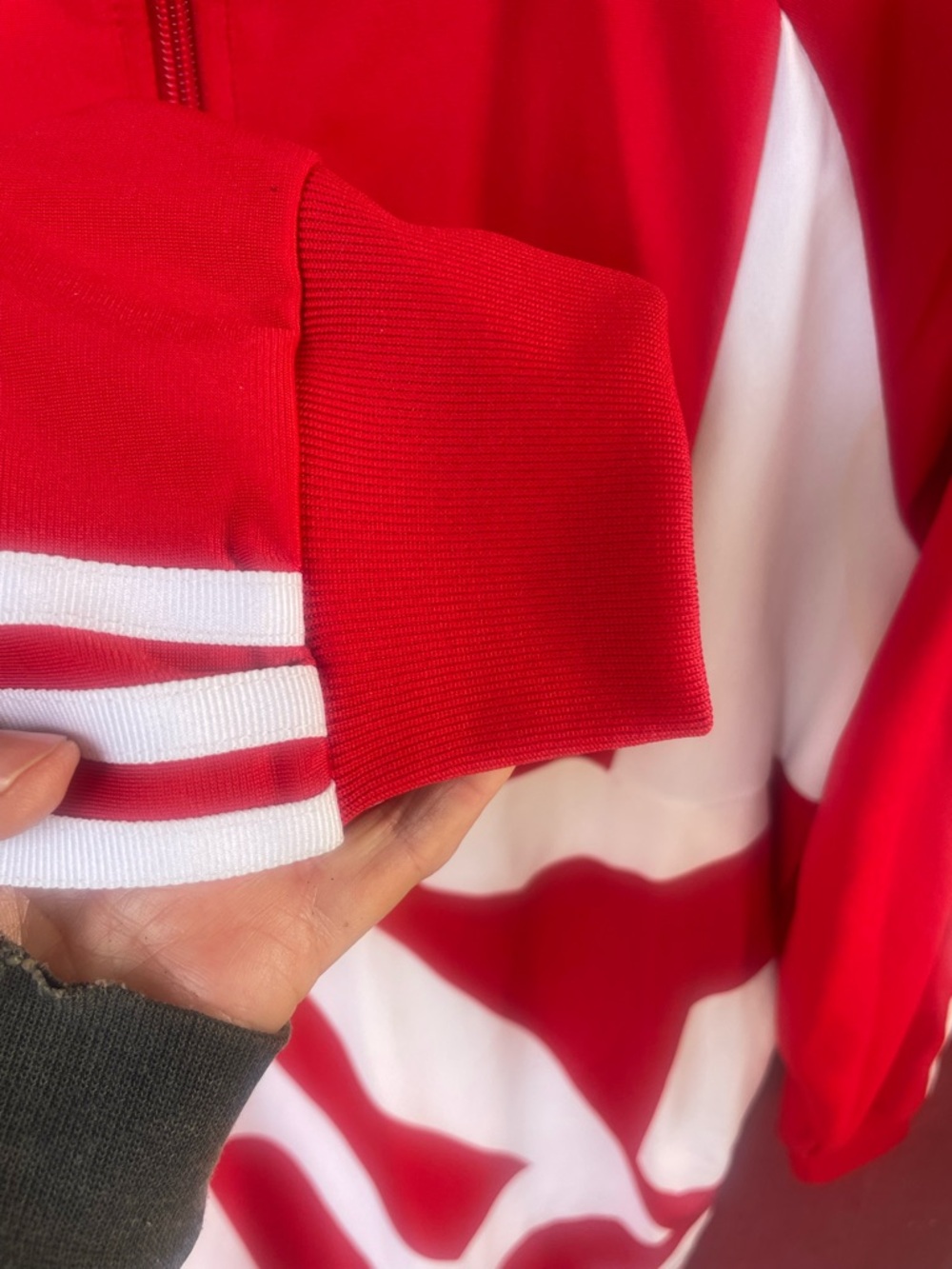 Adidas BOLD AGE track suit maxi Red & White Dress pockets - Picture 7 of 13